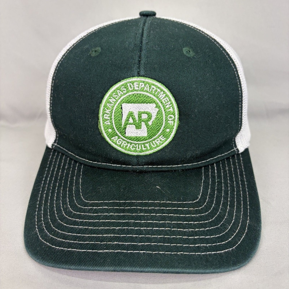 Port Authority Trucker Hat Arkansas Dept of Agriculture Mens OSFM Green Mesh Cap